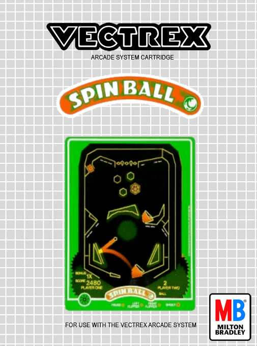 Spinball box art for Vectrex